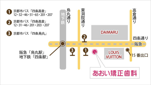 あおい矯正歯科MAP